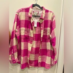 American Eagle Pink Flannel NWT